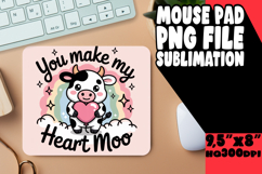 SWEET MOUSE PAD INNOVATIVE PNG, Cute Cow Product Image 1