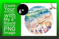 Beautiful Circle PNG for Sublimation , Summer Beach Product Image 1