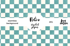 Retro Green and White Checked Seamless Pattern Christmas Product Image 1