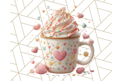 Pastel Coffee Mug Clipart PNG, Latte Iced Coffee Tea Cups Product Image 2