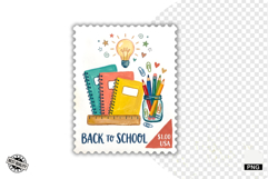 School Postage Stamps Clipart Product Image 1