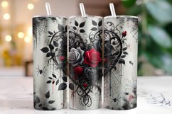 Roses Heart Tumbler Wrap | Sublimation | Tumblers Product Image 1