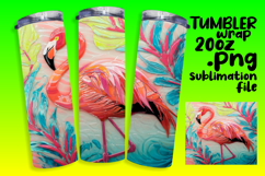 GLAMOROUS 20oz Tumbler Template , Flamingo Product Image 1