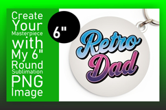 Elegant Round Design Keychain Template , Father&#039;s Day Product Image 1