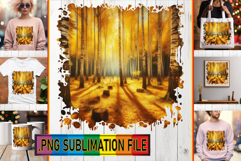 Bright TOTE BAG Designs PNG, Autumn Product Image 1