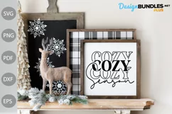 Cozy Season SVG Cut Files/ Winter Christmas Quote SVG Design Product Image 3