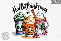 Hallothanksmas PNG, Hallothanksmas Coffee Sublimation Product Image 1