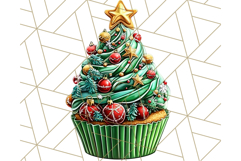 Christmas Cupcake PNG Clipart, Cute Food PNG, Holiday Treat Product Image 2