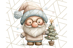 Watercolor Winter Gnome Clipart, Cute Gnome Christmas PNG Product Image 2
