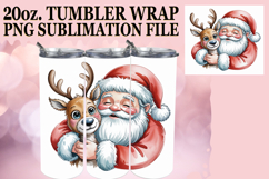 SWEET SERENITY 20oz TUMBLER WRAP, Funny Santa Product Image 1