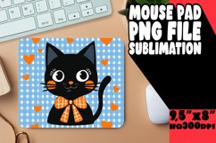 Watercolor Cat Mouse Pad for Fall PNG Product Image 1