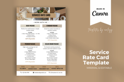 Influencer Service Rate Card Template Editable Canva Pricing Product Image 1