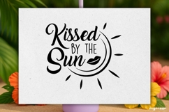 Kissed By The Sun SVG Engraved | Beach Quotes SVG Product Image 2