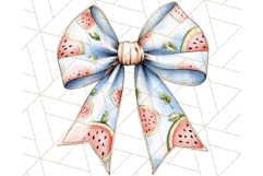 Watercolor Summer Bow Clipart PNG, Coquette Bright Bow Png Product Image 2