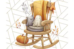 Cottagecore Halloween Clipart Cozy PNG, Autumn Fall Png Product Image 2