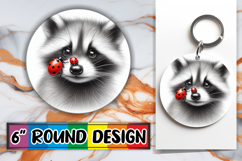 Timeless Circle Keychain Magic PNG, Cute Animals Product Image 1
