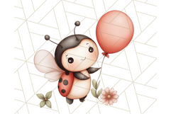 Cute Ladybug Clipart PNG, Pastel Whimsical Bug Illustrations Product Image 2