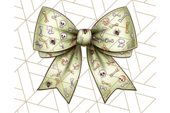 Muted Halloween Bow Clipart, Fall Ribbon PNG Autumn Hair Bow Product Image 2