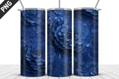 3D Flowers Tumbler Wrap | Sublimation Design | Tumble PNG Product Image 3