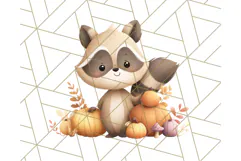 Woodland Autumn Critters PNG Clipart, Cute Fall Animals Product Image 2