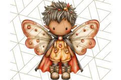 Halloween Fairy Clipart PNG, Spooky Cute Character Art Product Image 2