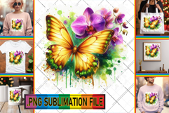 Joyful PNG TSHIRT Art Ideas, Butterfly Product Image 1