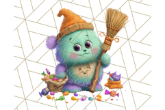 Halloween Costume Parade Clipart PNG with Monsters Clip Art Product Image 2