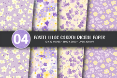 Pastel Lilac Garden Digital Paper Product Image 1