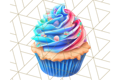 Bright Summer Cupcake PNG Clipart, Colorful Cupcakes Product Image 2