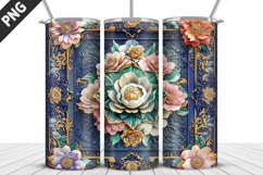 Flowers Tumbler Wrap | Sublimation Design | Tumbler PNG Product Image 1