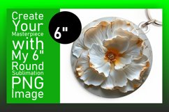 Floral Symphony: Sublimated Round Designs Design PNG Product Image 1