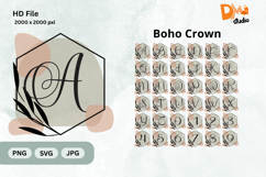 Boho Crown Monogram Product Image 1