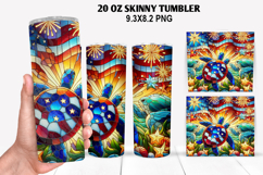 Skinny Tumbler 20oz Wrap Design,4th of july Tumbler PNG Product Image 1