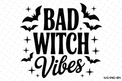 Bad Witch Vibes Svg | Halloween Svg | Svg Cut Files Product Image 1