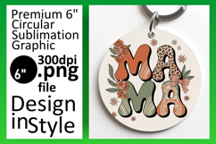 Custom Round Design Coaster PNG , Mama Product Image 1