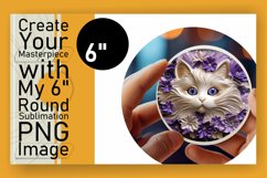 Enchanted Feline Fantasy: Vibrant 3D Circles Product Image 1