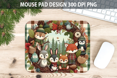 Christmas Animals Mouse Pad Sublimation - Animal PNG Design Product Image 1