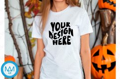 White women Tshirt Mockup, Halloween tshirt mockup Product Image 1