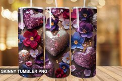 3D Valentine's Day Tumbler Design | Sublimation Wrap 20 Oz Product Image 1