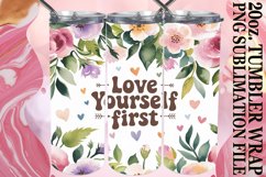 Radiant joy 20oz tumbler wrap, Flower Quote Product Image 1