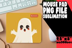 Halloween Ghost Sublimation Mouse Pad Adorable Art Product Image 1