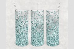 Emerald green Faux Glitter 20 oz tumbler sublimation design Product Image 1