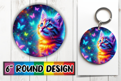 Heartfelt Circle Car Coasters PNG, Cat Product Image 1