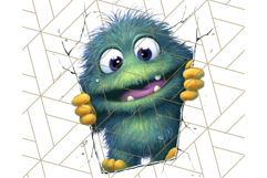 Quirky Monster Clipart PNG, Funny Spooky Creatures Product Image 2