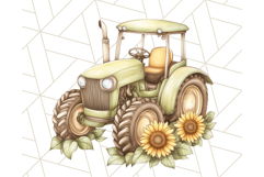 Rustic Sunflower Clipart, Soft Country Farmhouse Florals Png Product Image 2