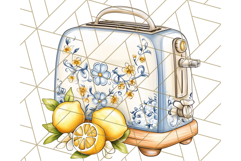 Mediterranean Cottagecore Kitchen PNG Clipart with Lemons Product Image 2