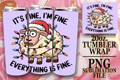 Cozy Sublimation 20oz tumbler wrap, Xmas Product Image 1