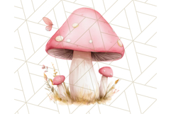 Pastel Pink Fairy Garden Clipart, Enchanted Cottagecore Png Product Image 2