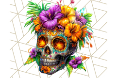 Bright Sugar Skull PNG Clipart, Halloween Colorful Skull Png Product Image 2