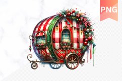Christmas Whimsical Caravan - Clipart PNG Design Product Image 1